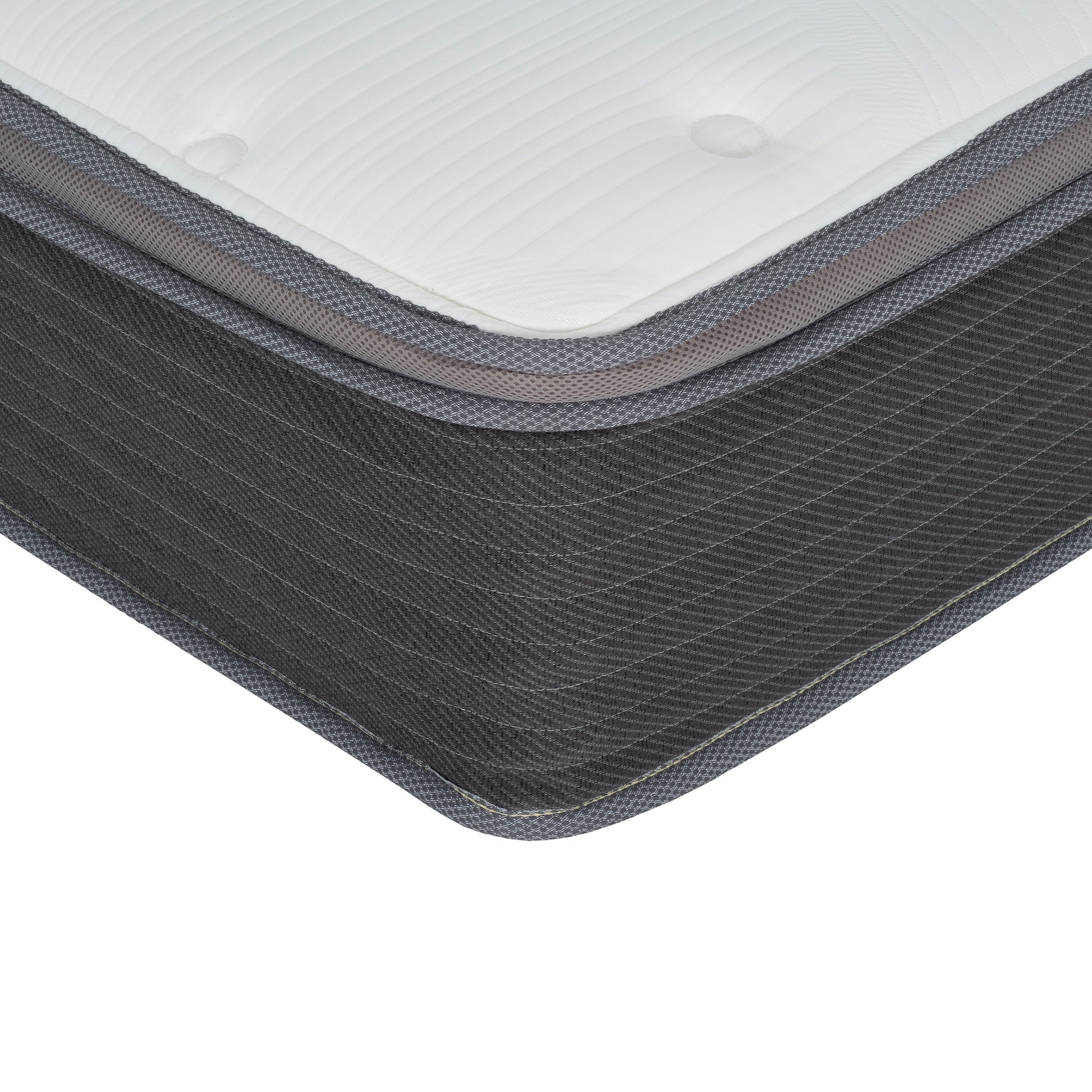 10 In. Pocket Spring Hybrid Bed In A Box Mattress, Twin, Gel Memory Foam Mattress For Comfortable Sleep, White Gray Grey White Bedroom Modern Memory Foam Polyester Twin