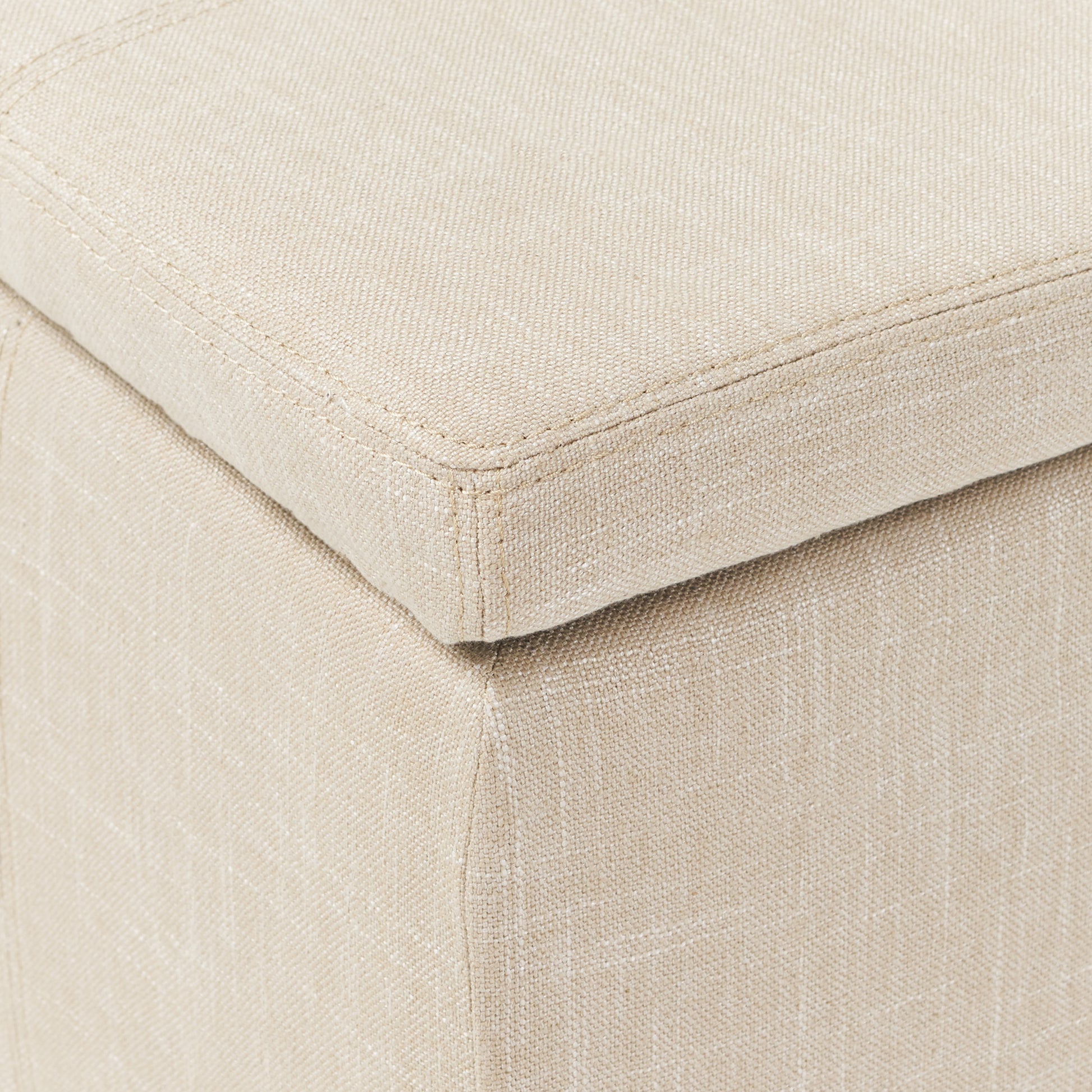 Glouster Storage Ottoman V2 Light Beige Fabric