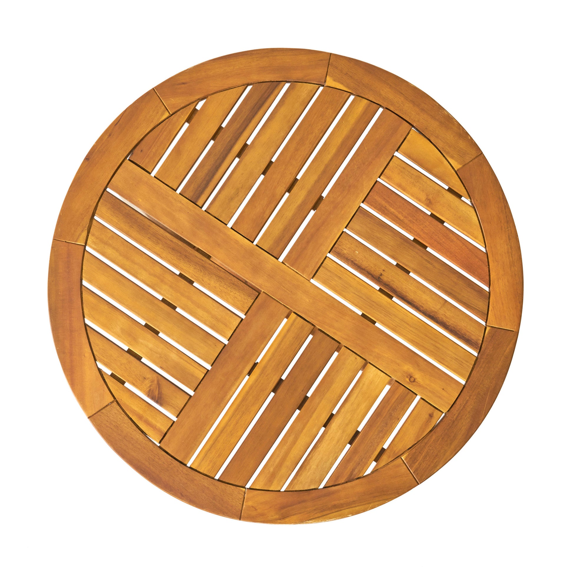 Hermosa 27.5'' Circular Wood Table Teak Acacia Wood