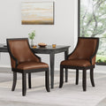 Dinning Chair Mp2 Set Of 2 Light Brown Pu