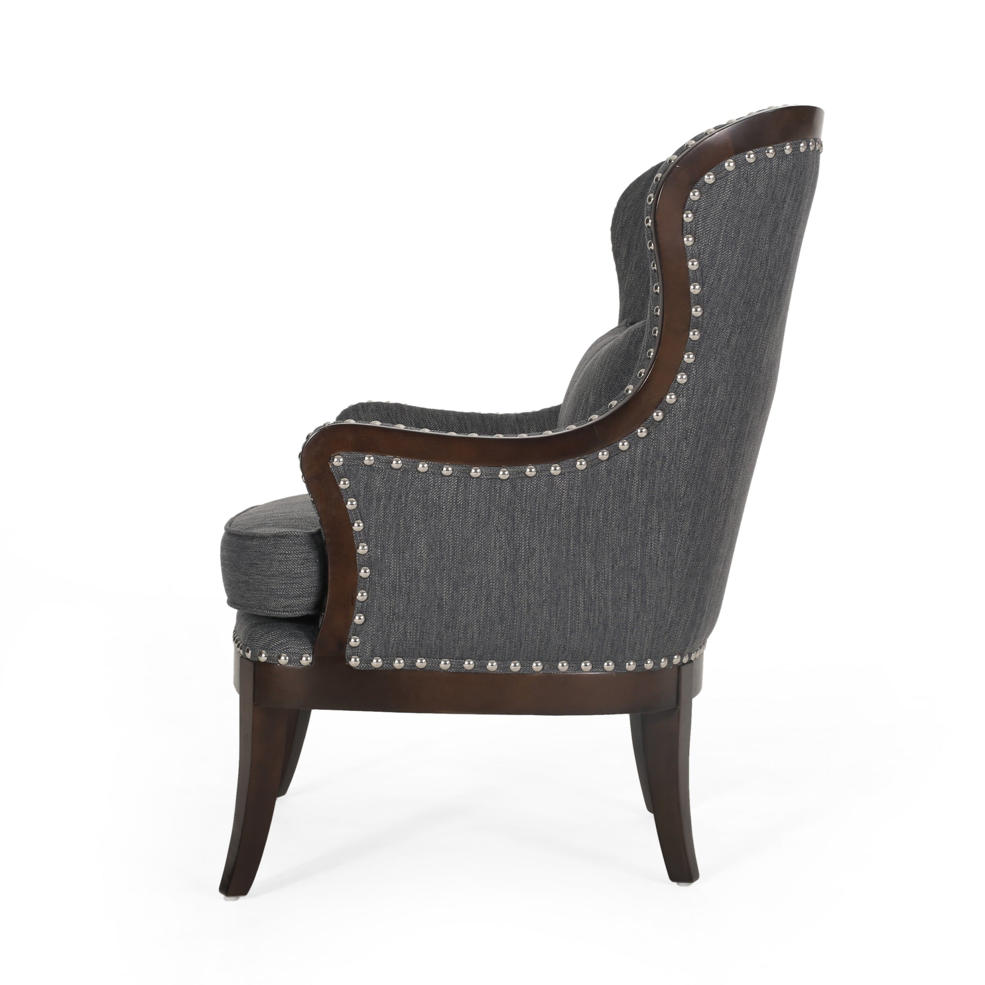 Accent Chair Charcoal Fabric