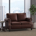 Seat Dark Brown Solid Wood Mdf