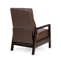 Faux Leather Upholstered Pushback Recliner Dark Brown Dark Brown Pu