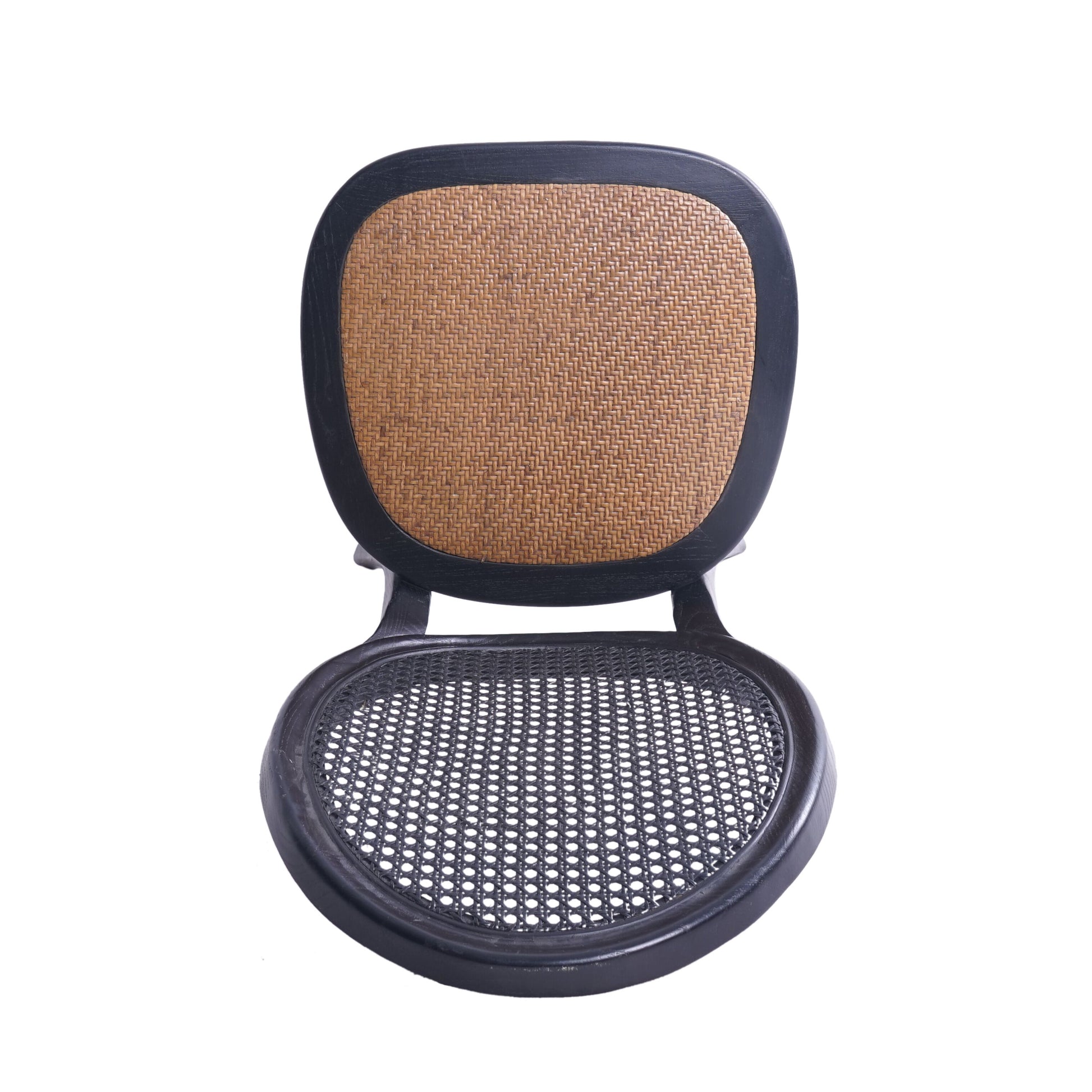 Dining Chair Mp2 Set Of 2 Matte Black Rattan