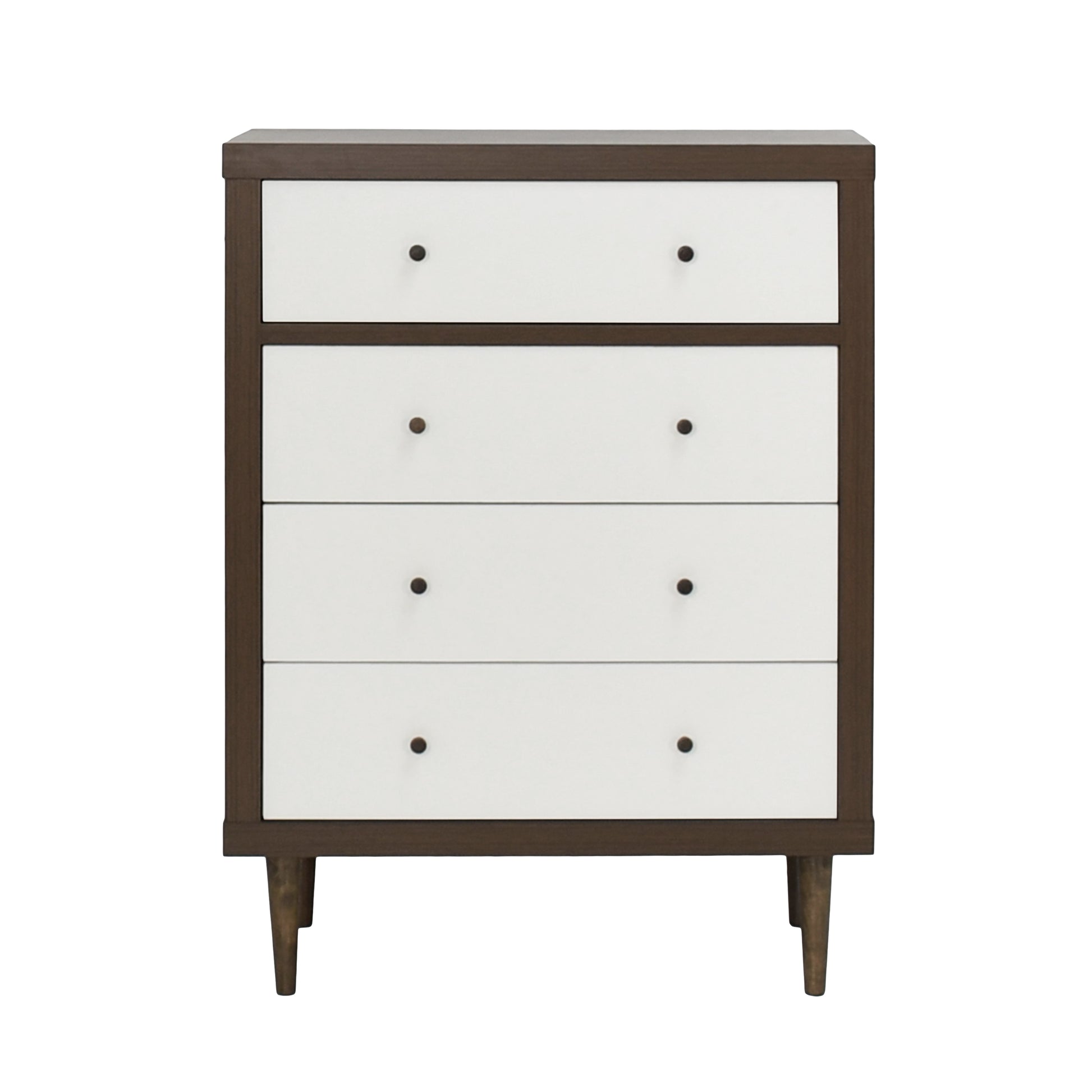 Nordic 4 Drawer Chest Walnut Mdf