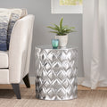 Almond Side Table Silver Aluminium