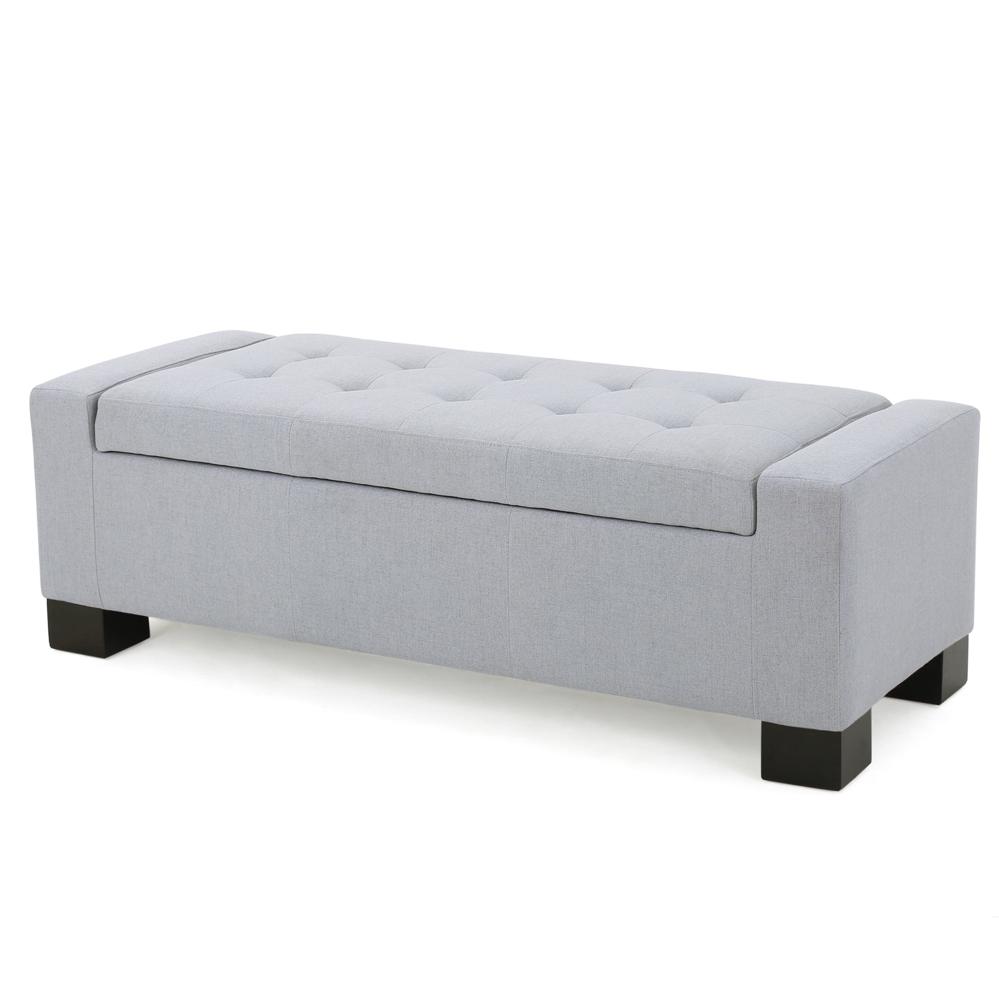 Guernsey Ottoman Light Grey Fabric