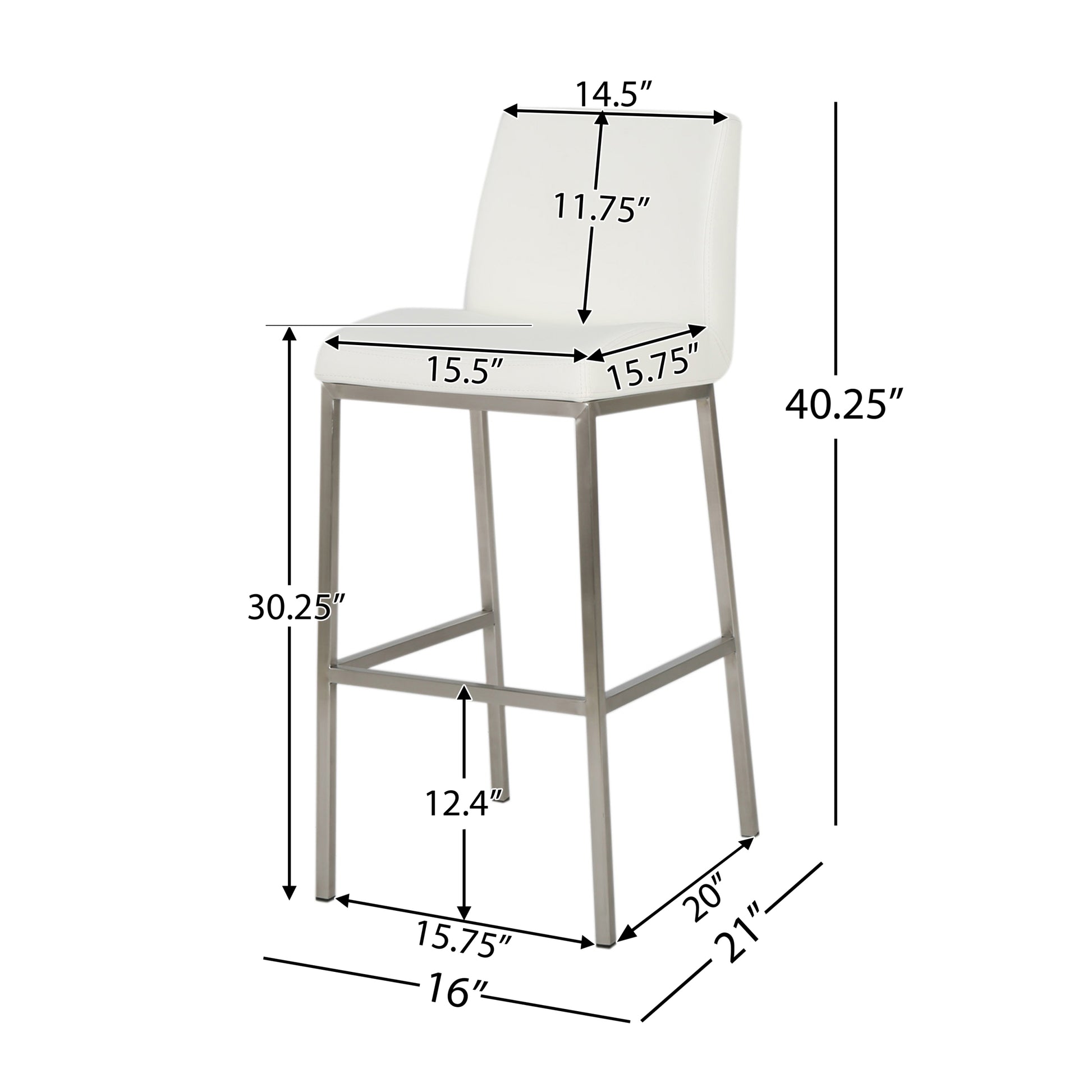 Barstool White Wood