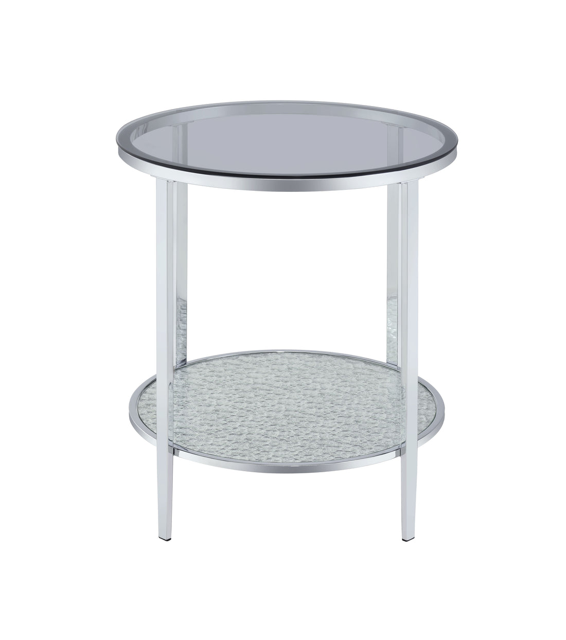 Frostine Side Table Silver Silver Metal