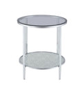 Frostine Side Table Silver Silver Metal