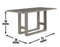 Toscana Counter Table Dark Gray Dark Gray Wood