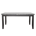 Napoli Gray Marble Top Dining Table Dark Gray Dark Gray Marble