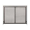 Fireplace Screen Black Gold Iron