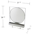 Anthrop Decorative Mirror W Storage Silver Iron