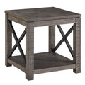 Dexter Square End Table Brown Brown Wood