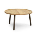 Round Table K D Natural Black Wood