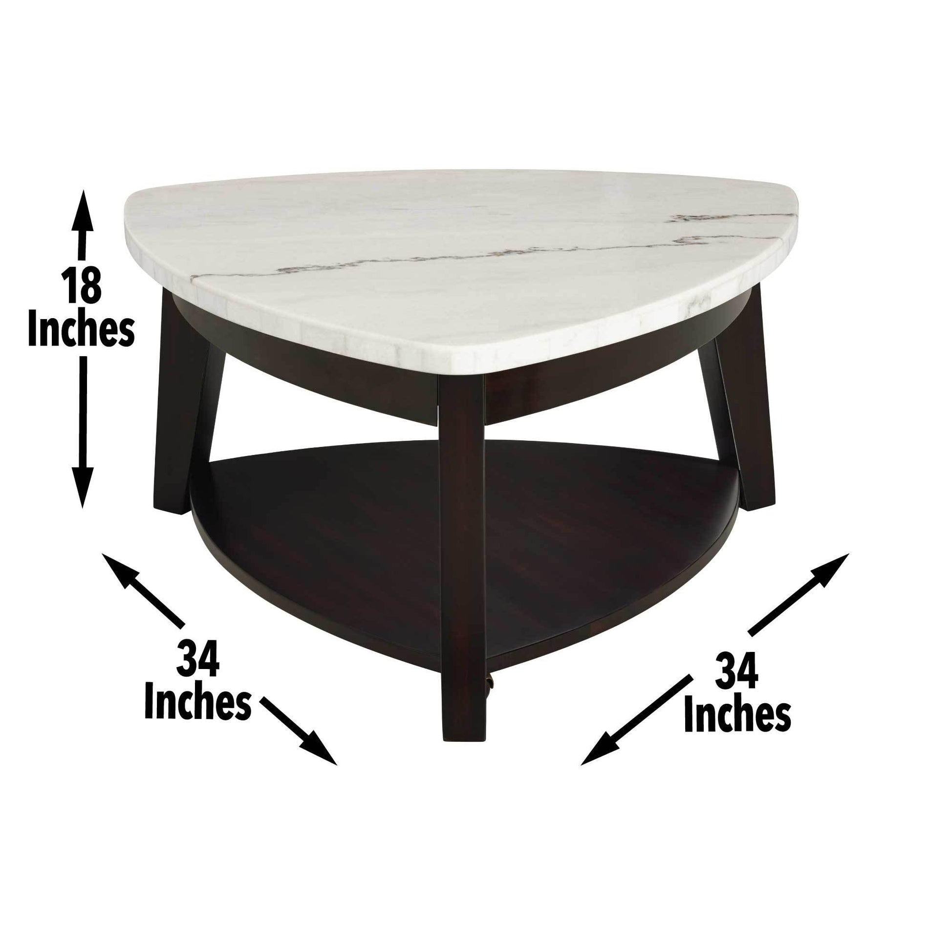 Francies 3 Piece Table Set White Marble White Marble