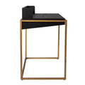 Caldlin Flip Top Desk W Storage Black Mdf