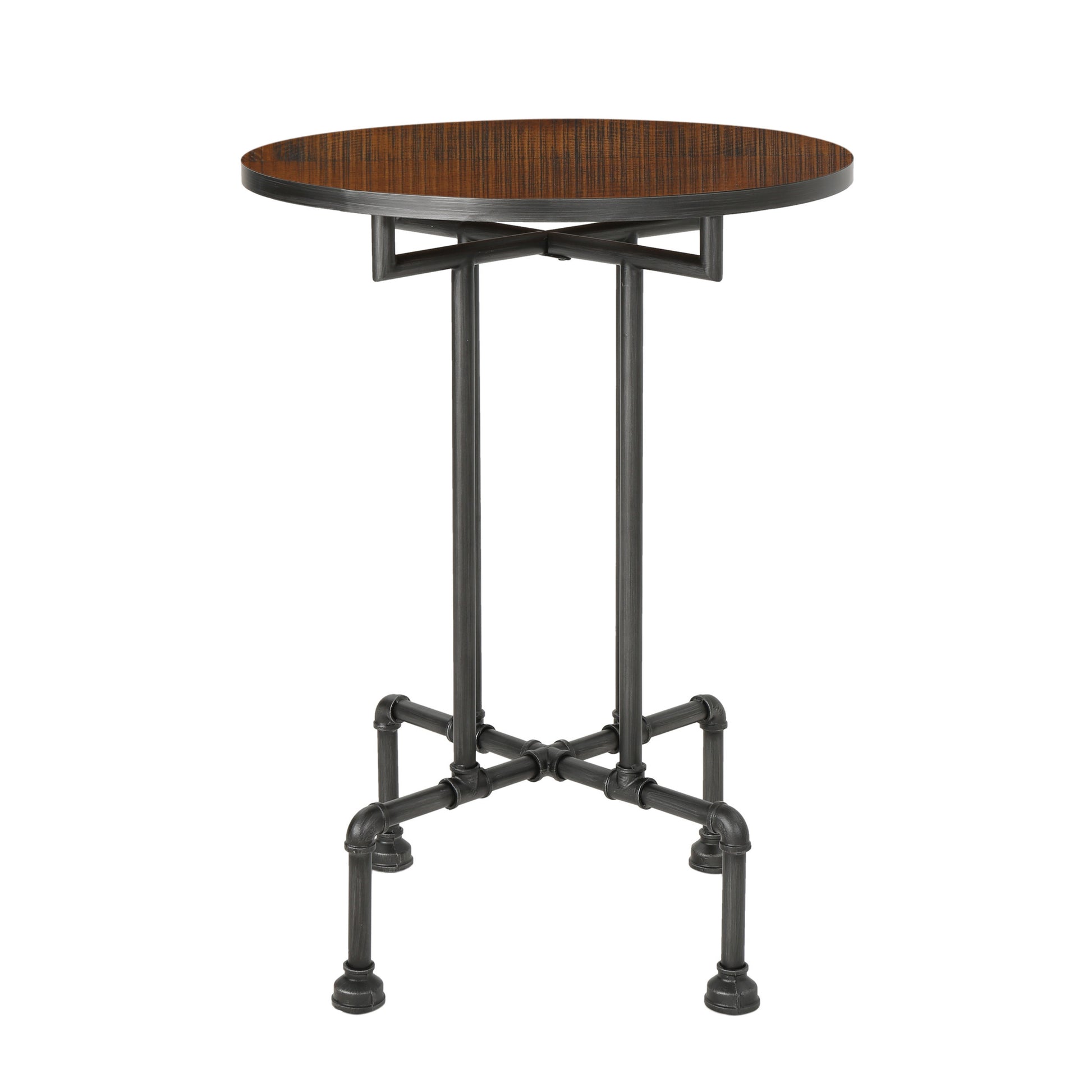 Bar Table Brown Black Mdf