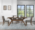 Quinn 6 Piece Dining Set Dark Brown Dark Brown Wood