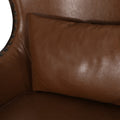 Accent Chair Light Brown Pu
