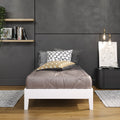 Nix Twin Platform Bed White Twin White Wood