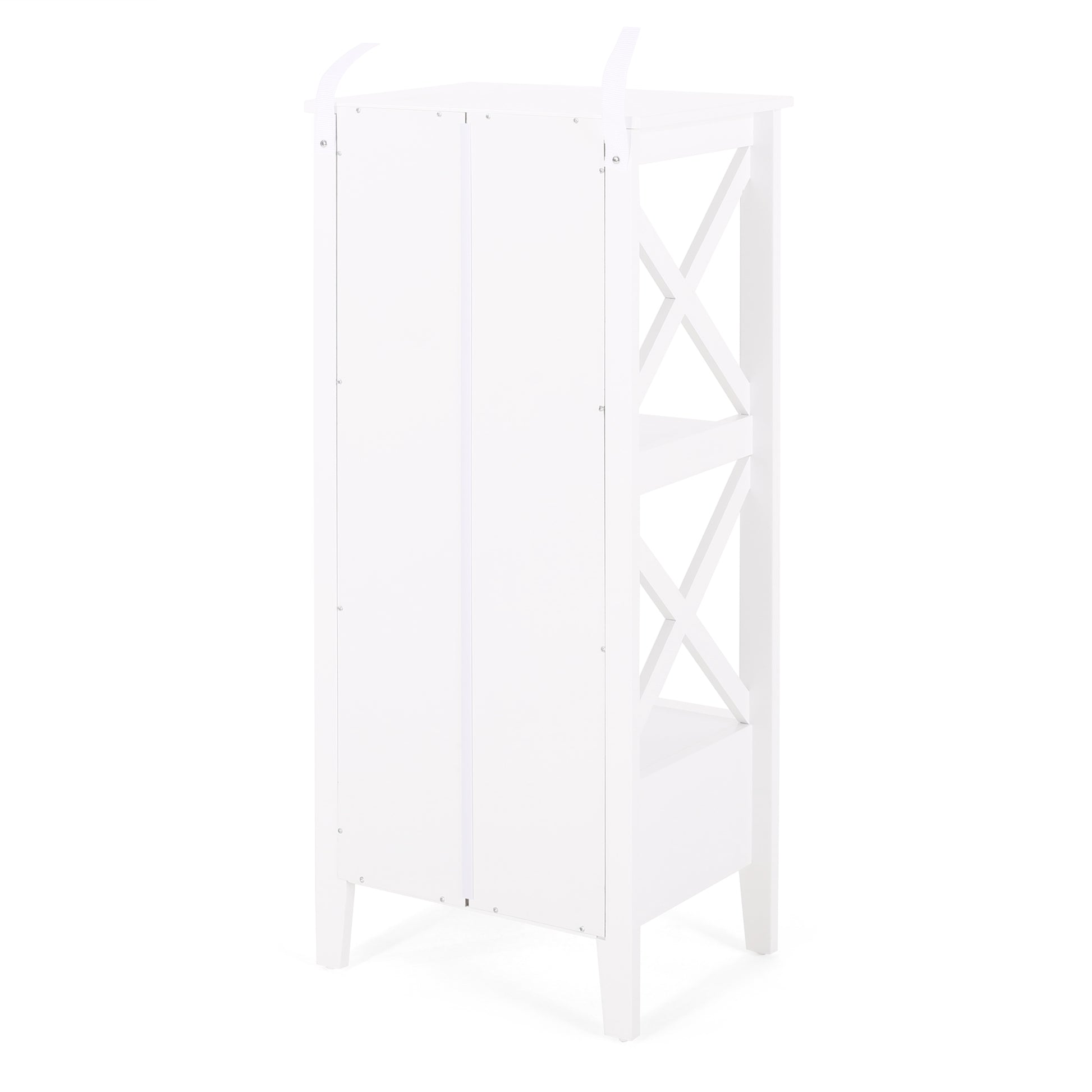 1 Drawer Storage Rack White Mdf