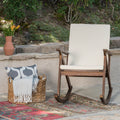 Gus Rocking Chair Brown Gray Acacia Wood