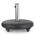 Wheelie Umbrella Base Round Black Concrete