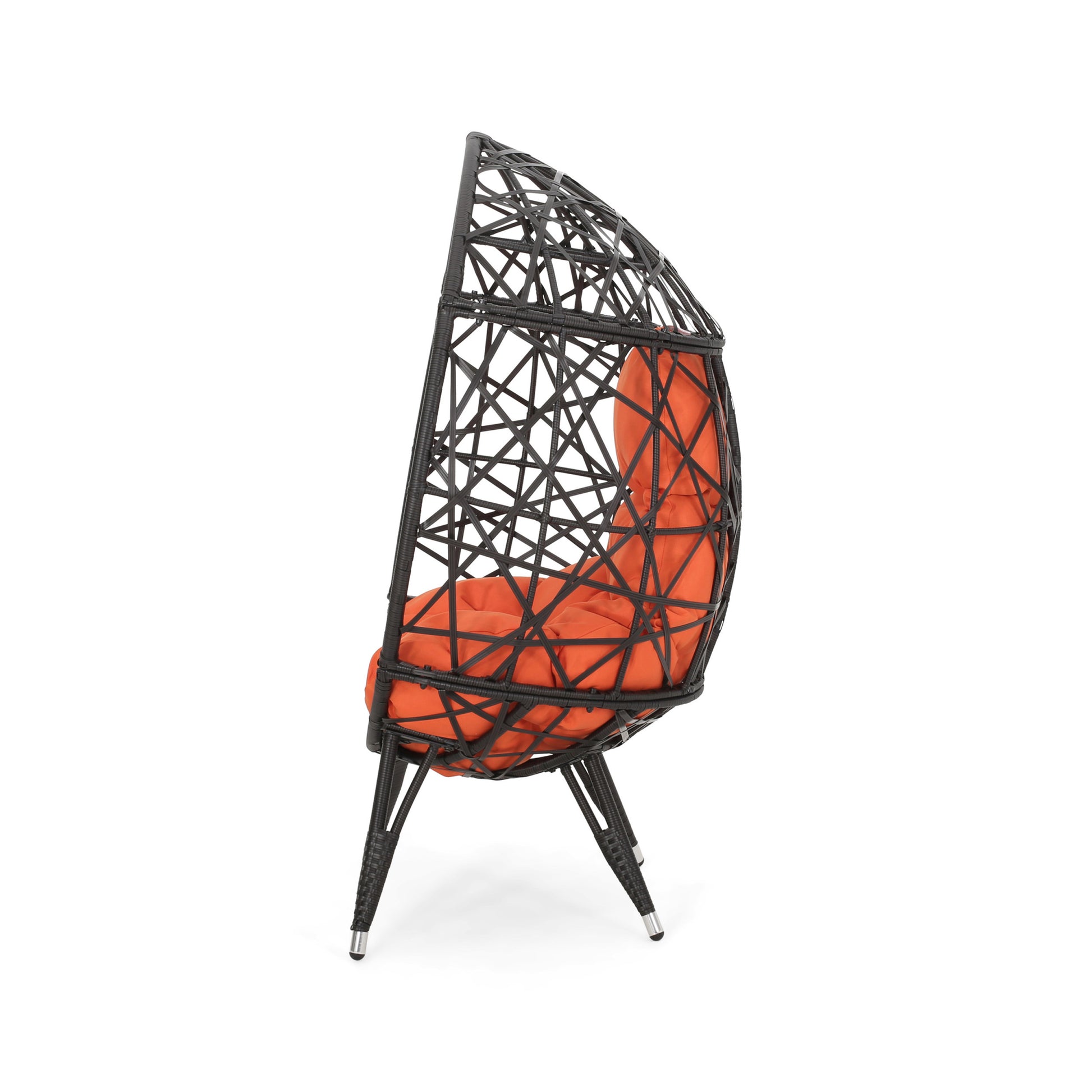 Palazzo Teardrop Chair Brown Pe Rattan Iron Waterproof Fabric