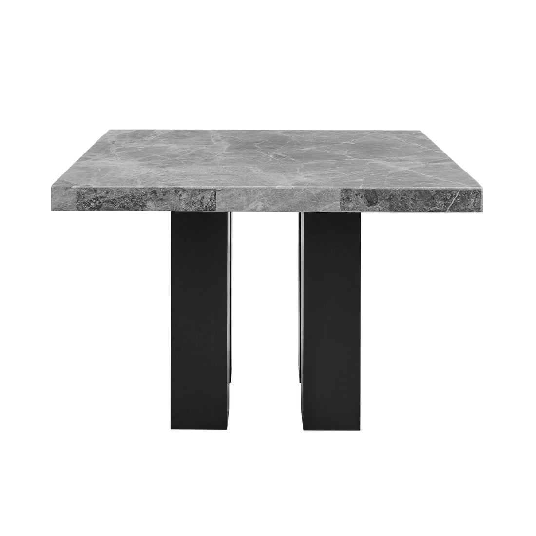 Camila Square Gray Marble Top Table Dark Gray Dark Gray Marble