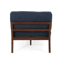 Chaise Lounge Navy Blue Fabric