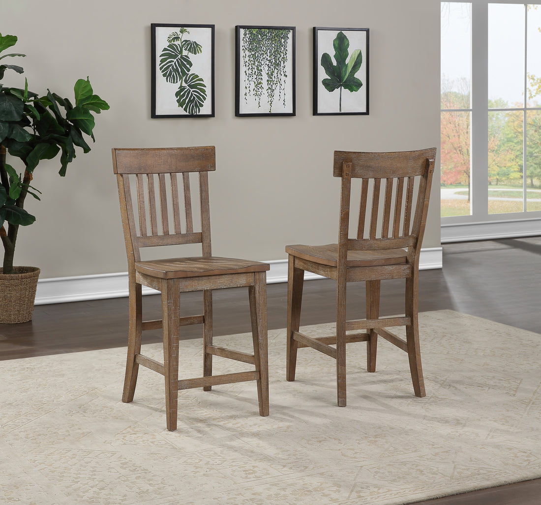 Riverdale Counter Chair Set Of 2 Dark Brown Dark Brown Wood