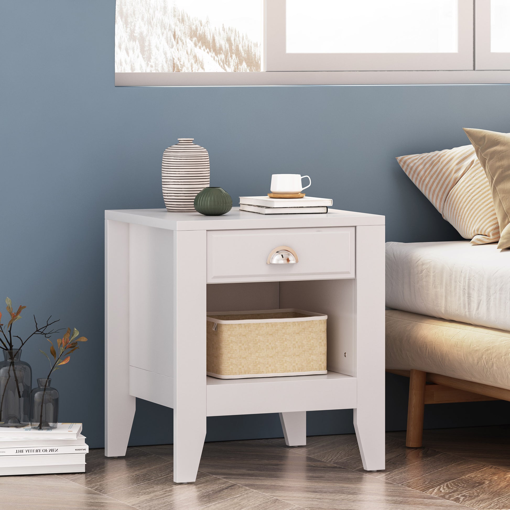 Side Table White Mdf