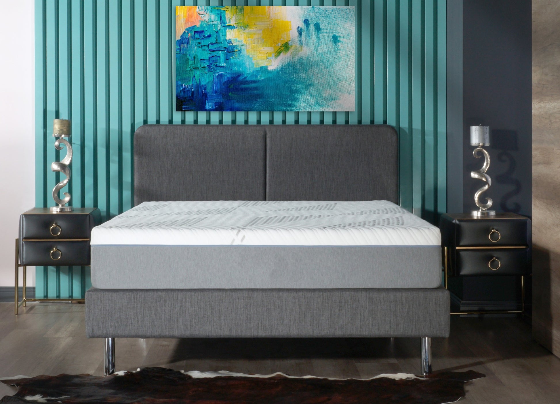 Full Size Cypress 10'' Medium Cooling Gel Memory Edge Support Pocket Spring Removable Cover Hybrid Mattress White Gray Foam Spring Full