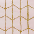 Total Blackout Metallic Print Grommet Top Curtain Panel Only 1 Pc Panel Blush Gold Microfiber