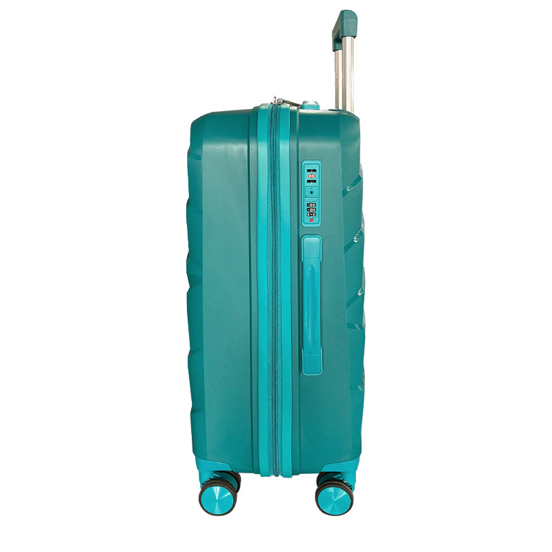 Hardside Luggage Sets 3 Pieces, Expandable Luggages Spinner Suitcase With Tsa Lock Lightweight Carry On Luggage 20Inch 24Inch 28Inch Antique Green Polypropylene