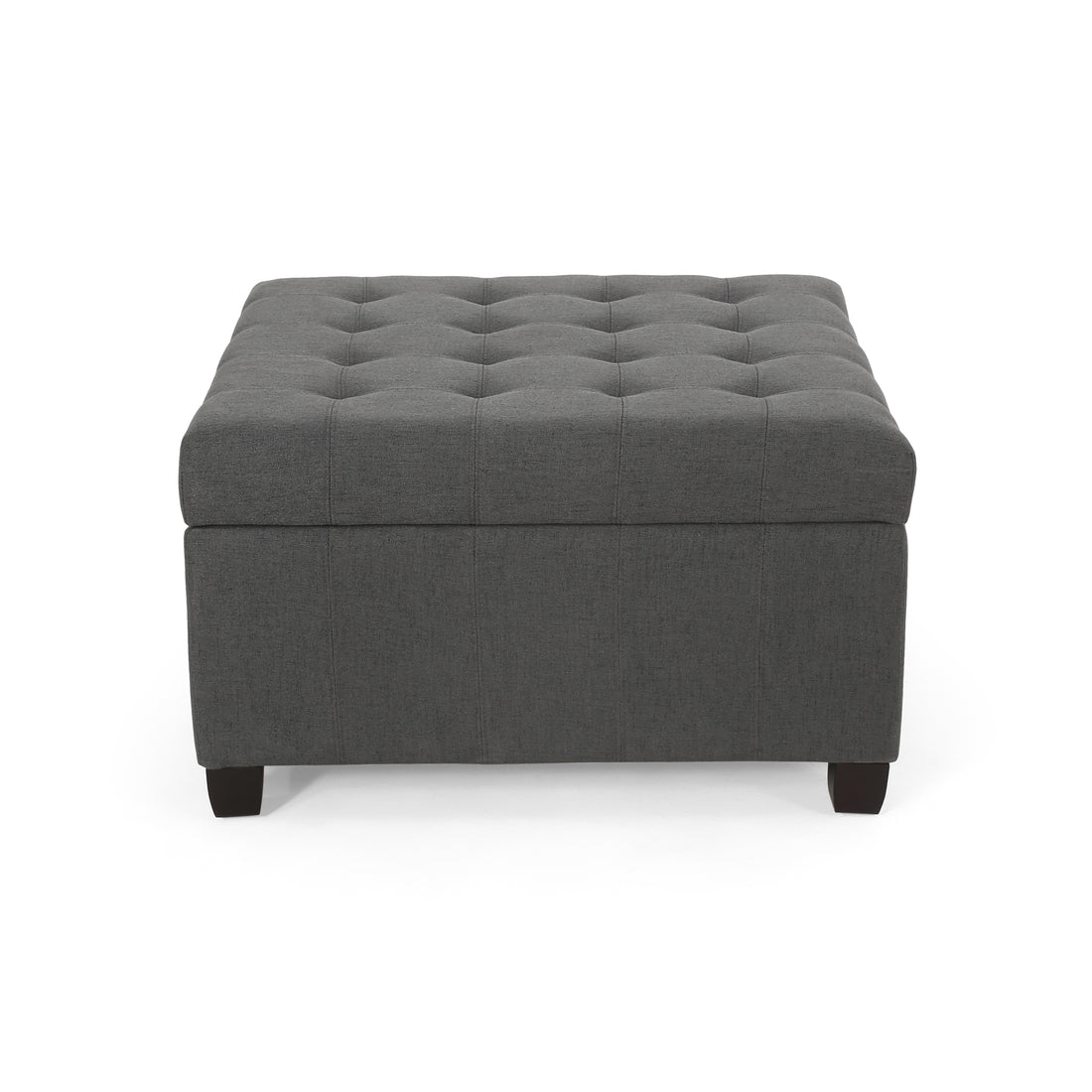 Isabella Ottoman Dark Gray Fabric