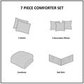 7 Piece Tufted Comforter Set Blush King King Blush Polyester