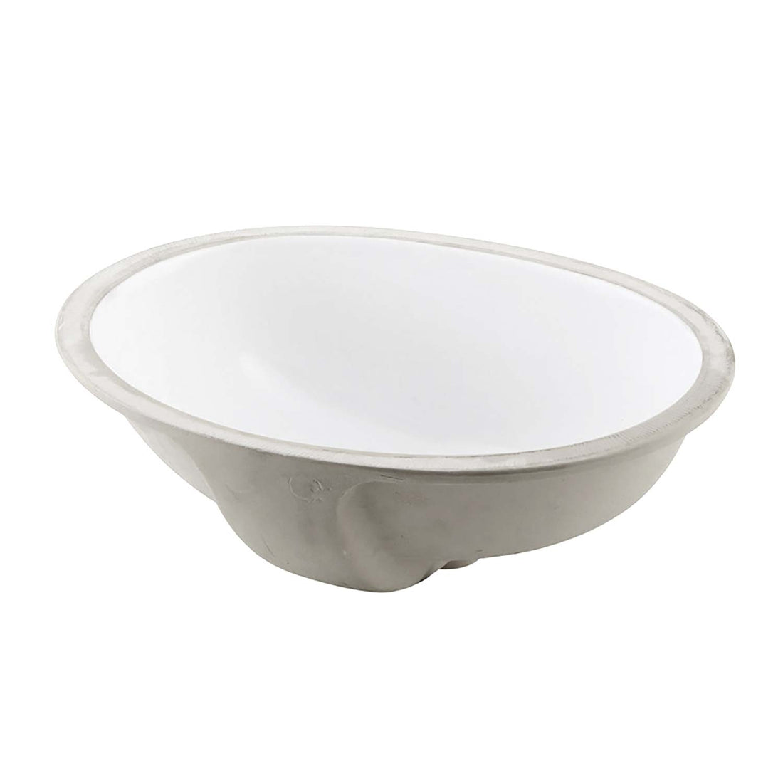 Dax Ceramic Oval Single Bowl Undermount Bathroom Basin White Ceramic