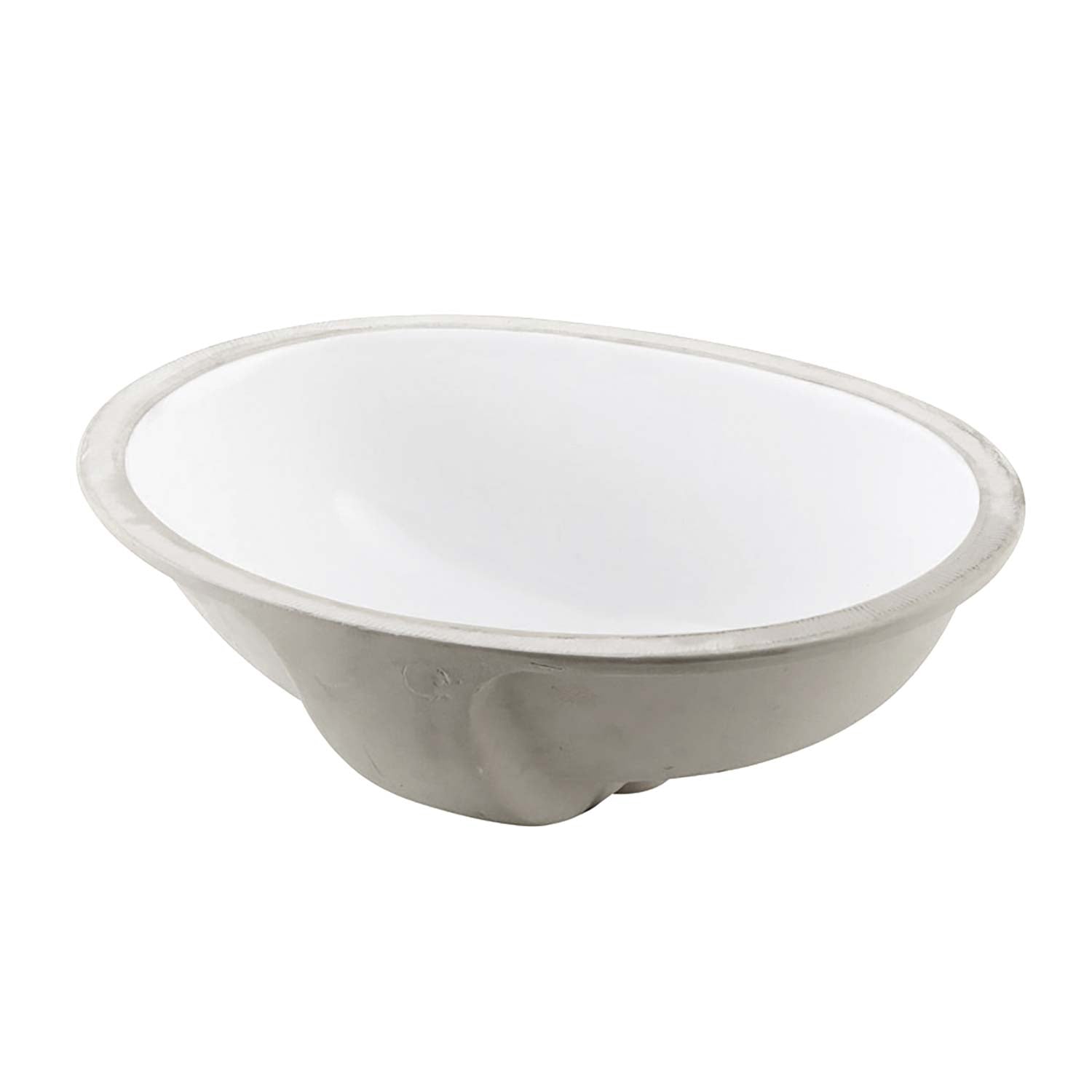 Dax Ceramic Oval Single Bowl Undermount Bathroom Basin White Ceramic