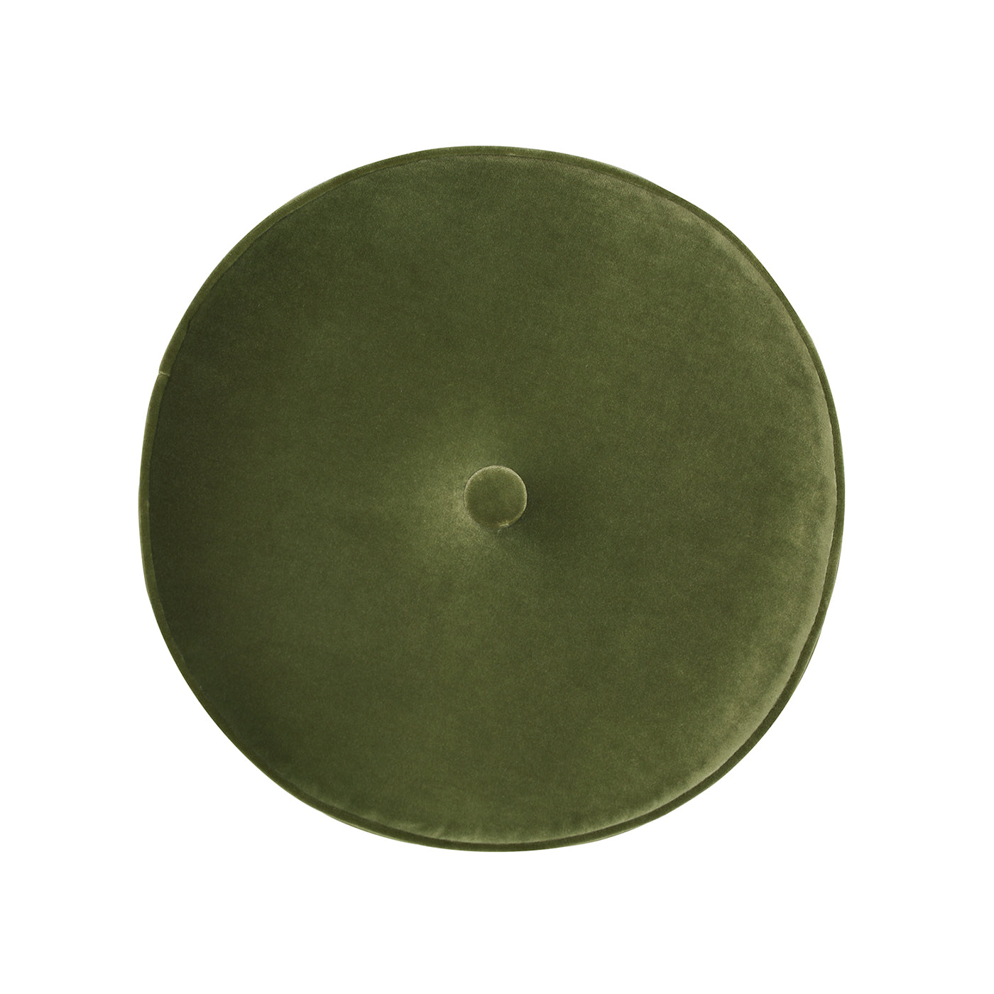 Riley 16" Round Footstool Ottoman, Olive Green Performance Velvet Olive Green Foam Velvet