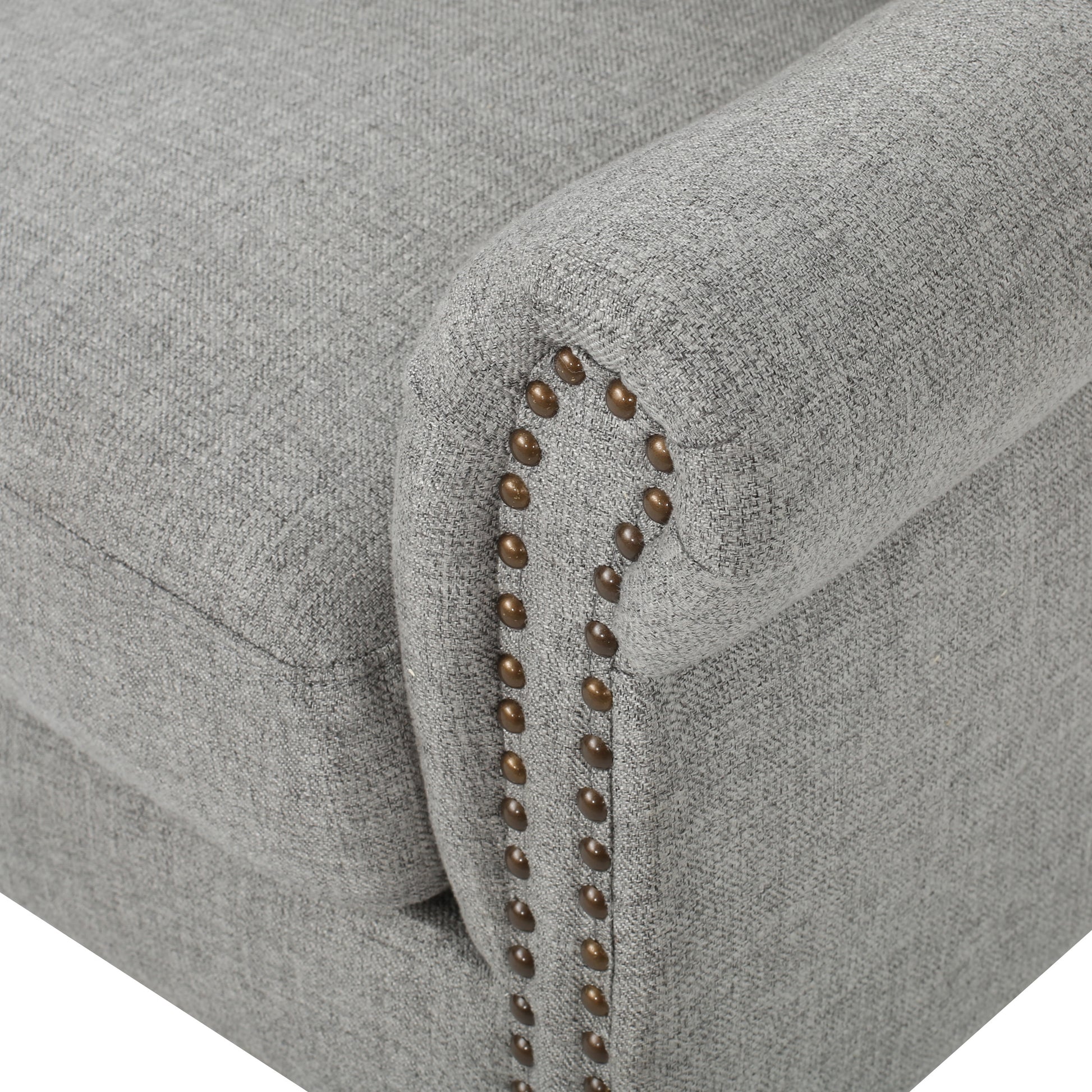Accent Chair Grey Fabric