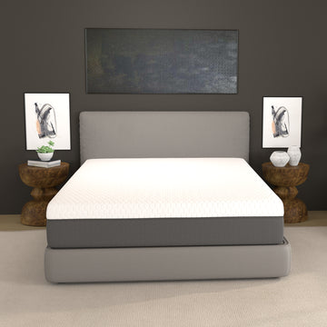 12" Zoned Comfort Regions With Cooling Cover, Gel Swirl Memory Foam And Air Grid Queen White Foam Queen