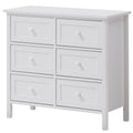 White 6 Drawer Dresser White Bedroom Wood