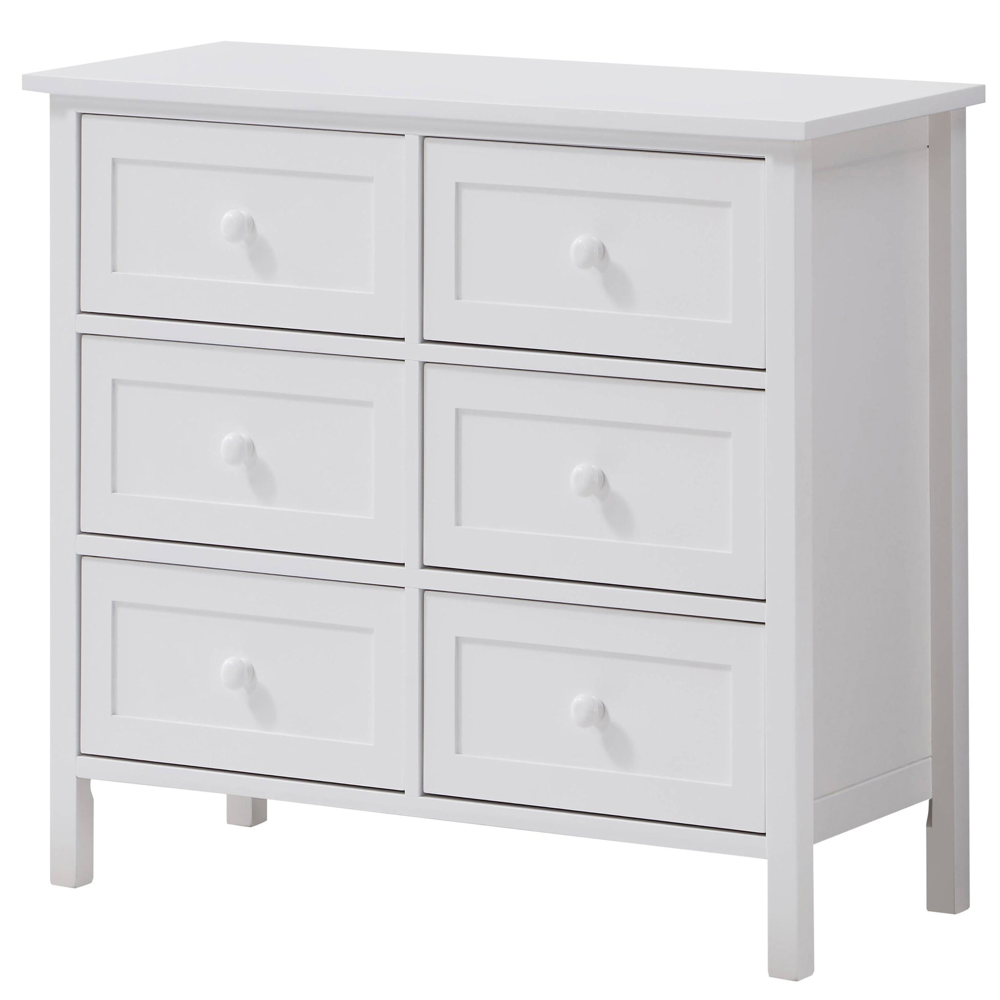 White 6 Drawer Dresser White Bedroom Wood