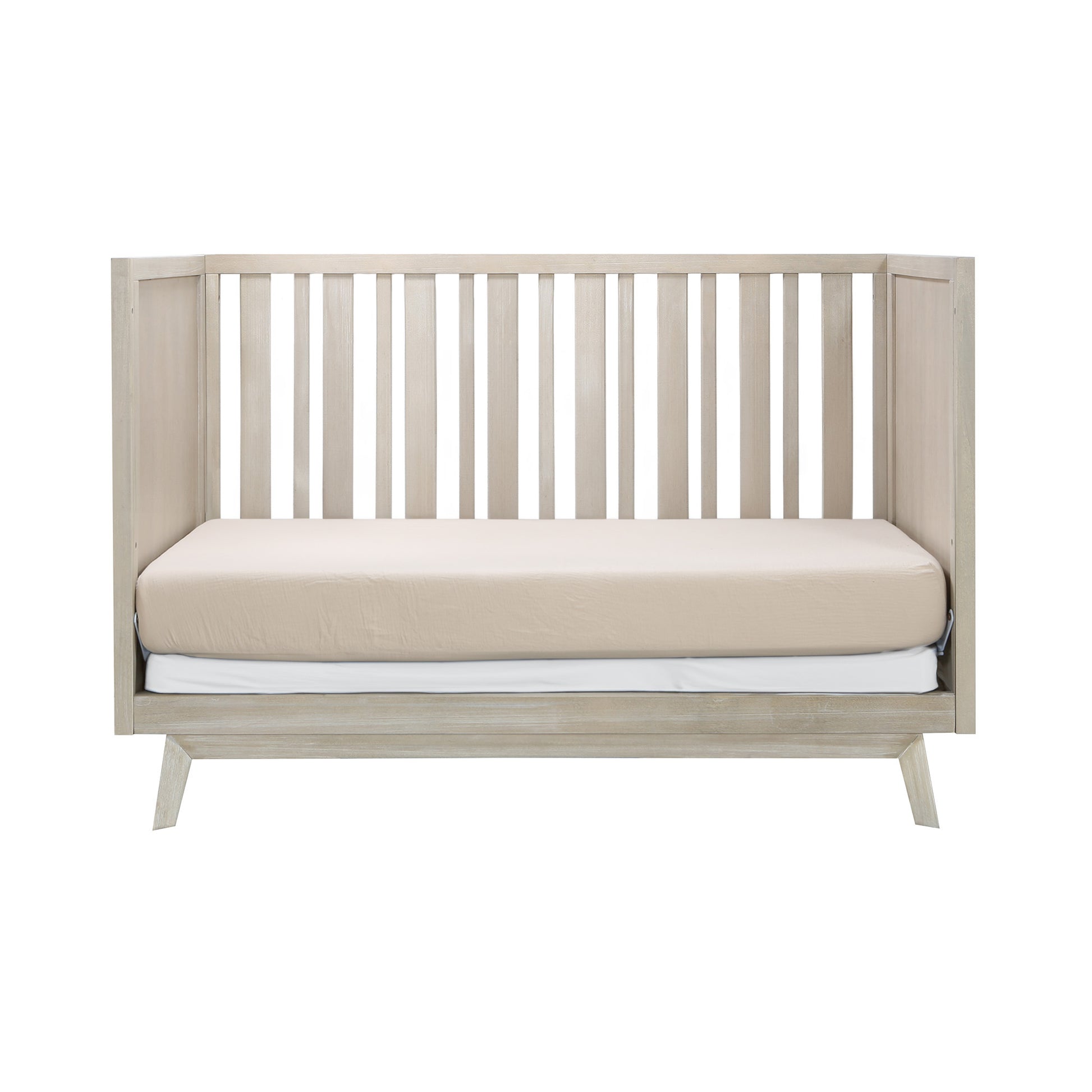 Prague Toddler Rail In Cotton Grey Natural Wood Wash Wood