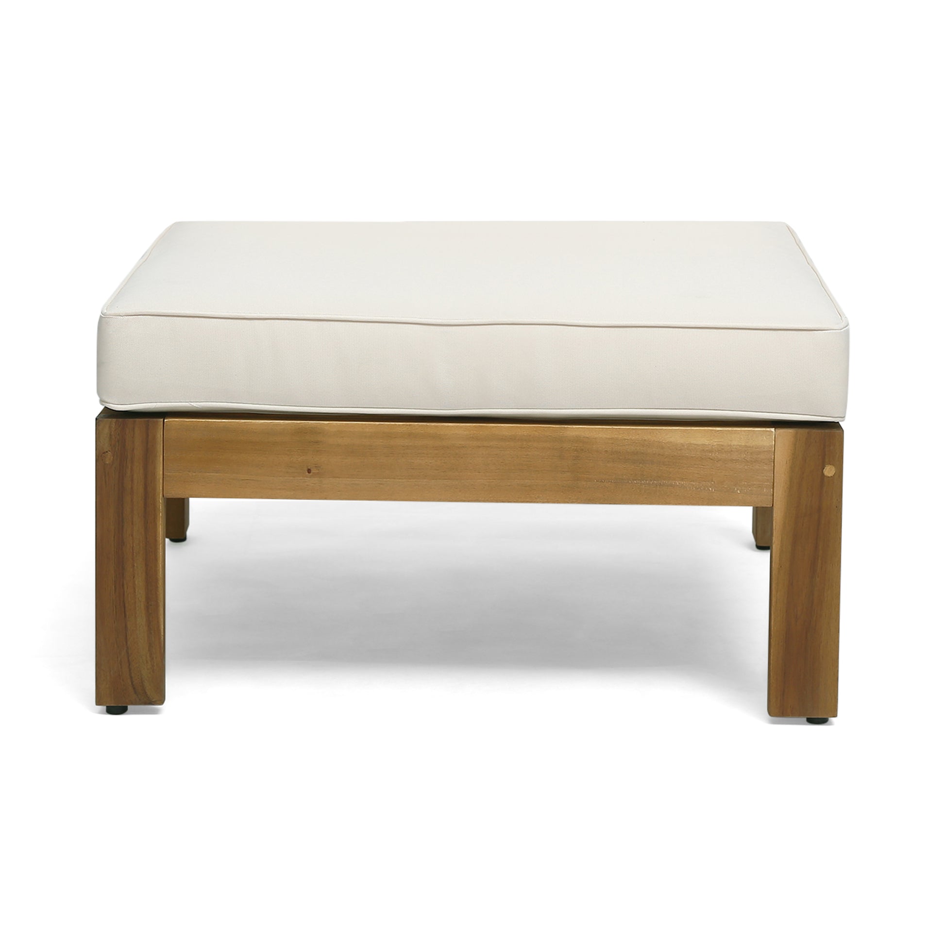 Alcove Lshape Sofa Set, Beige Beige Seats 4 Acacia Wood