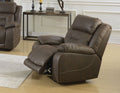 Aria Dual Power Recliner Brown Brown Fabric