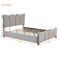 Full Size Upholstered Platform Bed Velvet Upholstered Bed, Gray Full Gray Velvet
